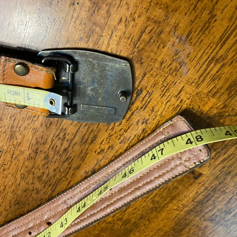Kabota tractor‎ 15th anniversary buckle and leather bonded belt Size 46. Vintage